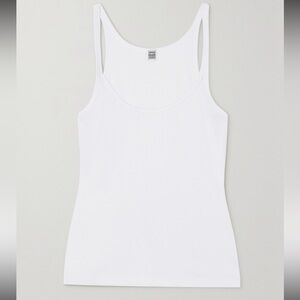 TOTEME ribbed stretch organic cotton-jersey tank, White, M